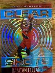 2020-21 Illusions Basketball Damian Lillard #3 Clear Shots Blue Acetate